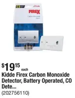 The Home Depot Kidde Firex Carbon Monoxide Detector, Battery Operated, CO Dete... offer