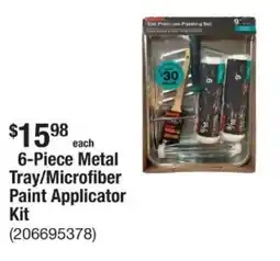 The Home Depot 6-Piece Metal Tray/Microfiber Paint Applicator Kit offer