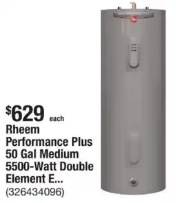 The Home Depot Rheem Performance Plus Medium 5500-Watt Double Element E... offer