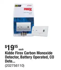 The Home Depot Kidde Firex Carbon Monoxide Detector, Battery Operated, CO Detector offer