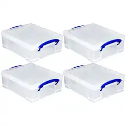 Walmart Really Useful Box 8.1L Storage Container with Clip Lock Handles (4 Pack) offer