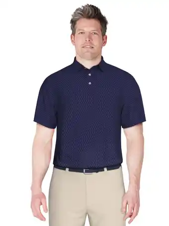 Walmart Ben Hogan Men's and Big Men’s Geo Jacquard Golf Polo Shirt, up to Size 5XL offer