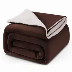 Walmart IR Imperial Rooms Sherpa Throw Fluffy Plush Couch & Travel Blanket Reversible Throw Camel offer