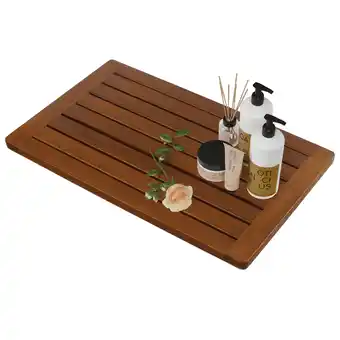 Walmart Semiocthome Teak Shower Mat, Bath Mat for Bathroom, Outdoor, Spa, Non-Slip, Small, 21x14 offer