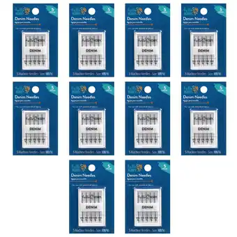 Walmart Hello Hobby Size 100/16 Denim Sewing Machine Needles (50 Count) offer