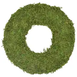 Walmart Northlight 13.7 Reindeer Moss Artificial Floral Spring Wreath - Unlit offer