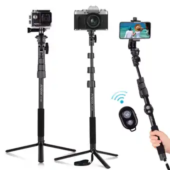 Walmart Andoer Extendable Tripod 54-inch Aluminum Alloy with Phone Holder, Black offer