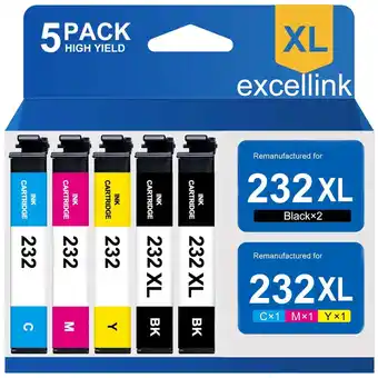 Walmart 232XL for Epson 232XL Ink Cartridges Combo Pack for Epson Workforce WF-2930 WF-2950 XP-4200 XP-4205 offer