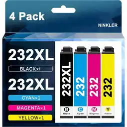 Walmart For Epson 232 Ink Cartridges for Expression Home XP-4200 XP-4205 Workforce WF-2930 WF-2950 (4 Pack) offer