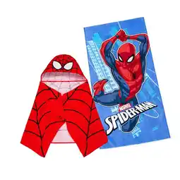 Walmart Disney Spiderman Hooded Towel & Beach Towel Set offer