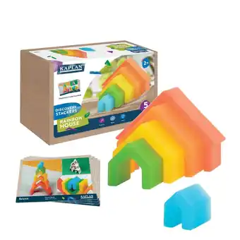 Walmart Kaplan Early Learning Discovery Stackers - Rainbow House - 5 Pieces offer