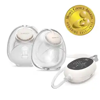 Walmart Horigen D6 Milk White Electric Hands Free Breast Pump Wearable Breastfeeding Strong Suction offer