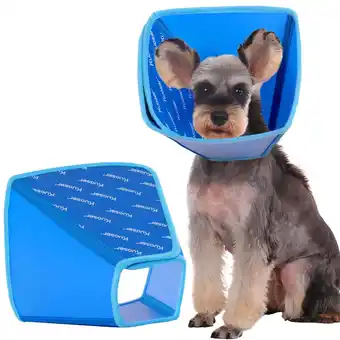 Walmart Kuoser Soft Dog Cone Collar, Adjustable Recovery Cone for Dogs, Blue, Medium offer