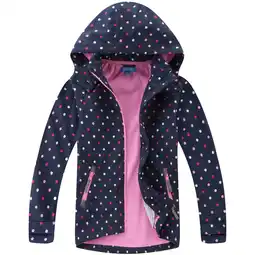 Walmart MGEOY Girls Rain Jackets Lightweight Waterproof Hooded Raincoats Windbreakers for Kids，Sizes 4-12 offer