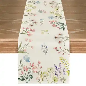 Walmart Sm:)e 13 x 72 inch Flowers Floral Spring Table Runners for Summer offer