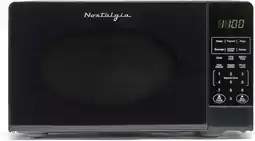 Walmart Nostalgia Modern Retro 0.7 Cu. ft. 700-Watt Microwave Oven, Black offer