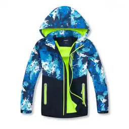 Walmart MGEOY Boys Rain Jackets Lightweight Waterproof Hooded Raincoats Windbreakers for Kids offer