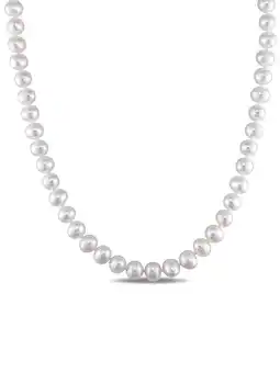 Walmart Everly Women's Cultured Pearl Sterling Silver Necklace offer