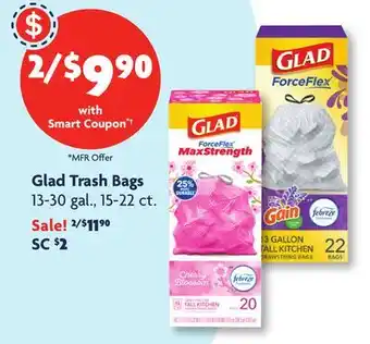 Family Dollar Glad Trash Bags offer