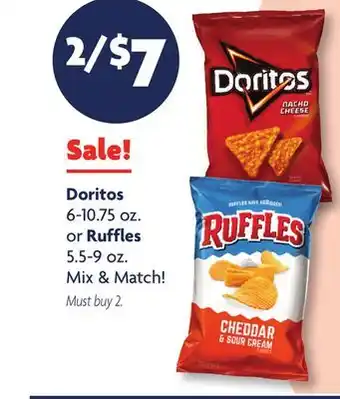 Family Dollar Doritos 6-10.75 oz. or Ruffles 5.5-9 oz offer