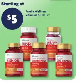 Family Dollar Family Wellness Vitamins offer