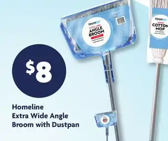 Family Dollar Homeline Extra Wide Angle Broom with Dustpan offer