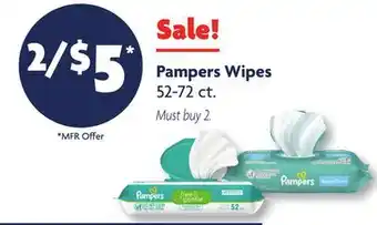 Family Dollar Pampers Wipes offer