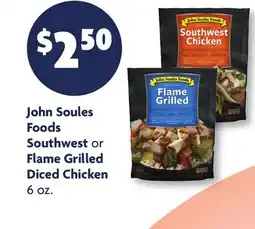 Family Dollar John Soules Foods Southwest or Flame Grilled Diced Chicken offer