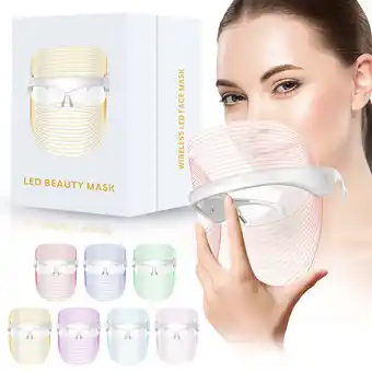 Walmart LED Face Mask Light Therapy, 7 Colors Light Therapy Mask for Skin Care at Home offer