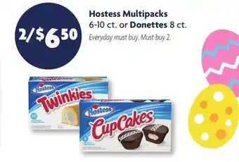 Family Dollar Hostess Multipacks 6-10 ct. or Donettes 8 ct offer