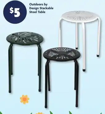 Family Dollar Outdoors by Design Stackable Stool Table offer