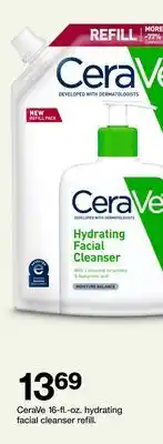 Target CeraVe 16-fl.-oz. hydrating facial cleanser refill offer