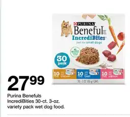 Target Purina Benefuls IncrediBities 30-ct. 3-oz. variety pack wet dog food offer