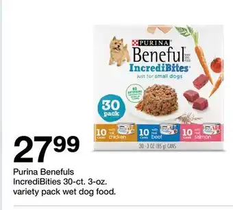 Target Purina Benefuls IncrediBities 30-ct. 3-oz. variety pack wet dog food offer