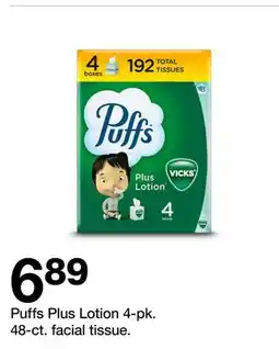 Target Puffs Plus Lotion 4-pk. 48-ct. facial tissue offer