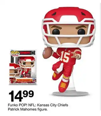 Target Funko POP! NFL: Kansas City Chiefs Patrick Mahomes figure offer