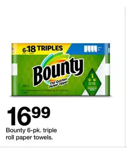 Target Bounty 6-pk. triple roll paper towels offer