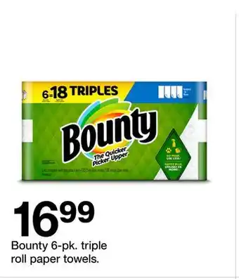 Target Bounty 6-pk. triple roll paper towels offer