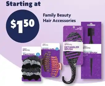 Family Dollar Family Beauty Hair Accessories offer