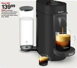 Target Nespresso VertuoPlus Coffee Maker and Espresso Machine by DeLonghi Black Matte offer