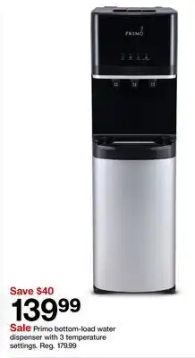 Target Primo bottom-load water dispenser with 3 temperature settings offer