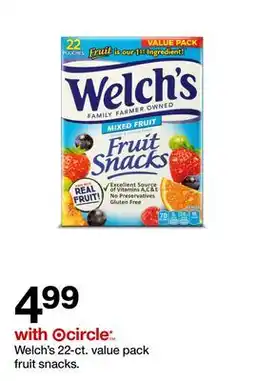 Target Welch's 22-ct. value pack fruit snacks offer