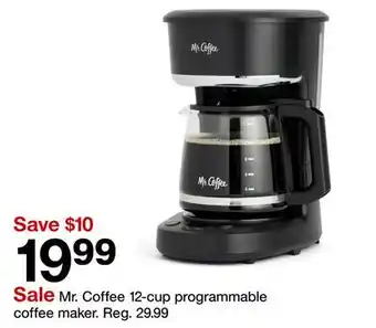 Target Mr. Coffee 12-cup programmable coffee maker offer