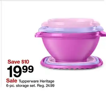 Target Tupperware Heritage 6-pc. storage set offer