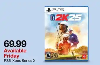 Target 2K25 PS5, Xbox Series X offer