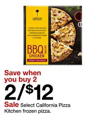 Target Select California Pizza Kitchen frozen pizza offer