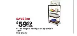 Michaels 4-Tier Heights Rolling Cart by Simply Tidy offer