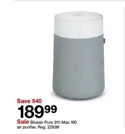 Target Blueair Pure 311i Max 100 air purifier offer