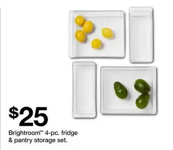 Target Brightroom 4-pc. fridge & pantry storage set offer