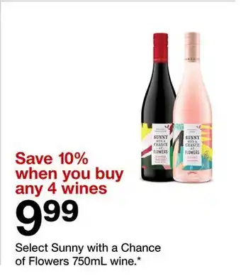 Target Select Sunny with a Chance of Flowers 750mL wine offer